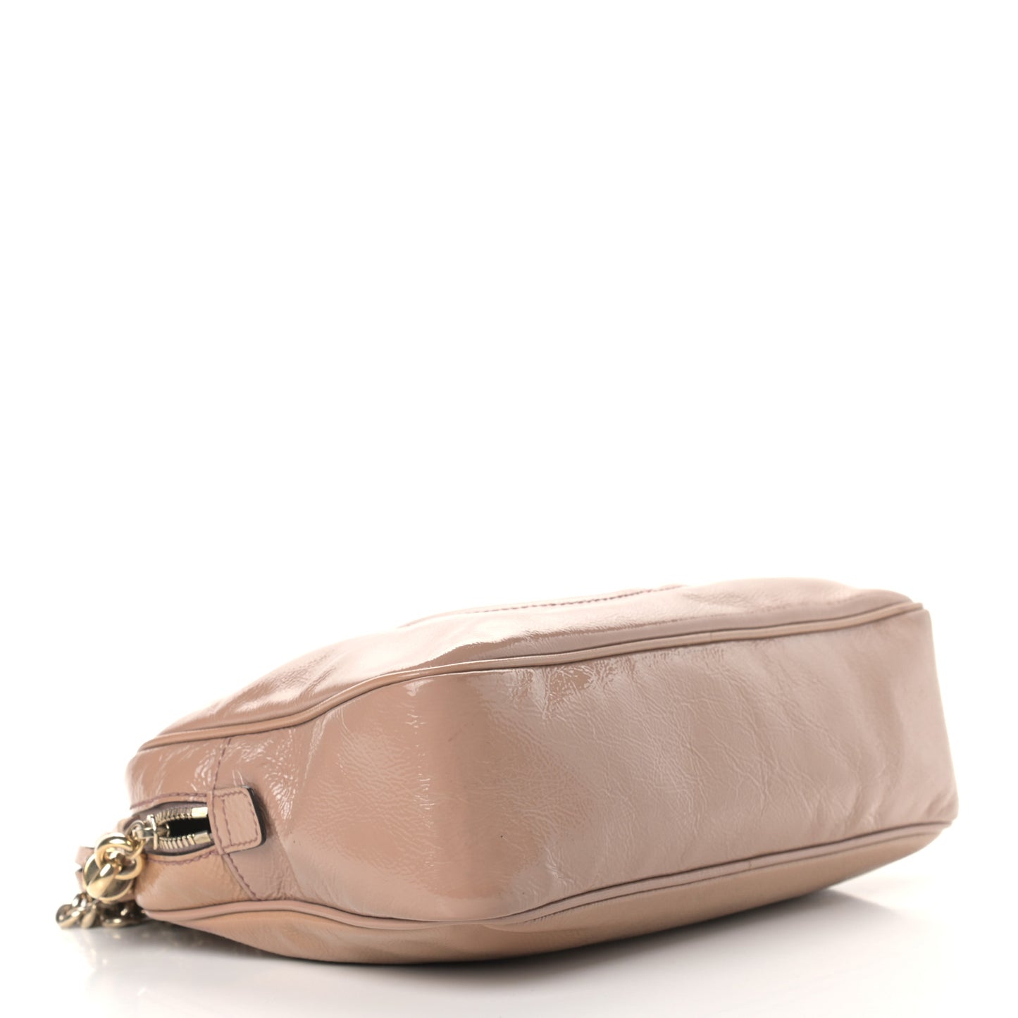 Soft Patent Small Soho Bowler Dark Cipria