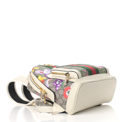 Gucci GG Supreme Monogram Flora Web Small Ophidia Day Backpack White 4 of 10