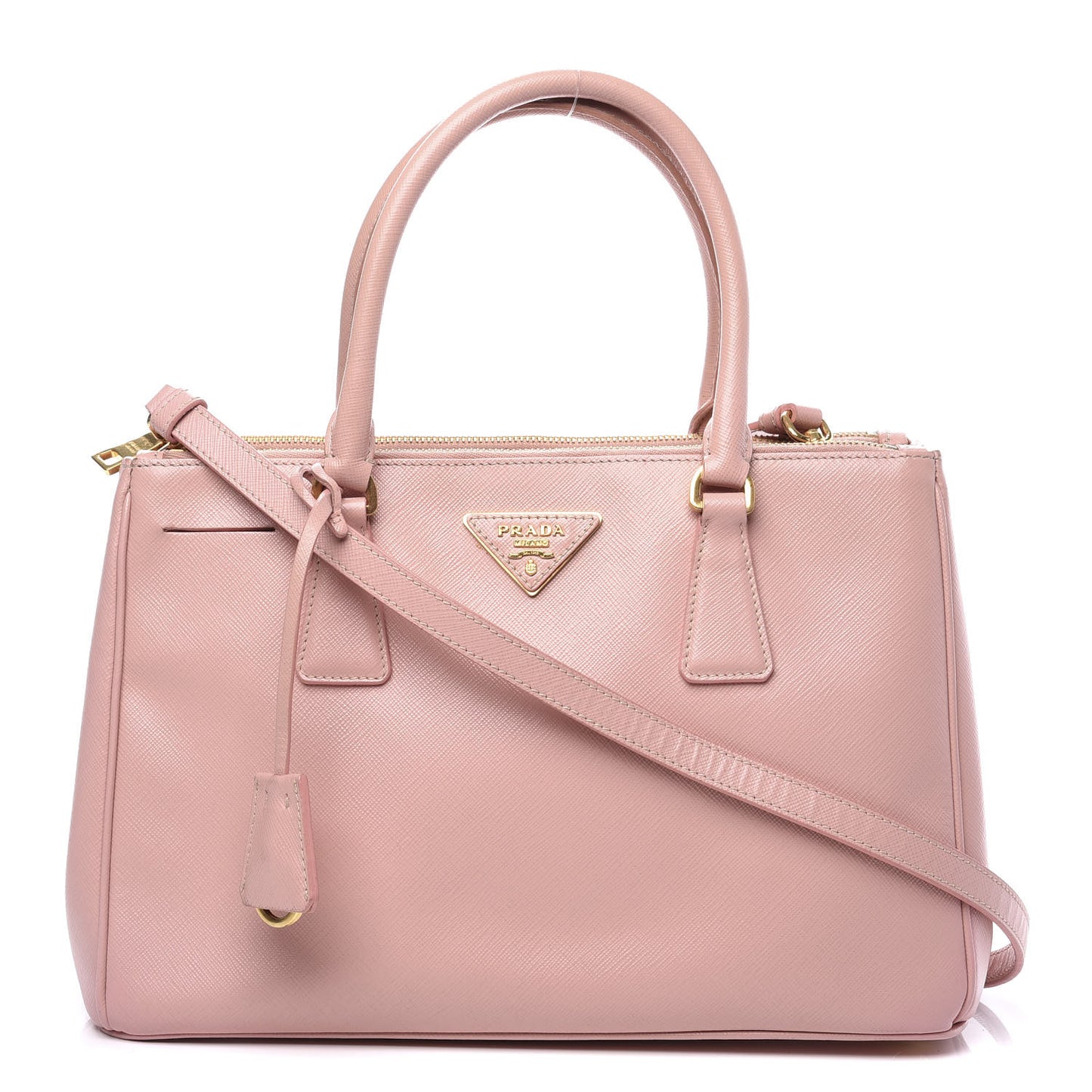 Saffiano Small Galleria Double Zip Tote Orchidea