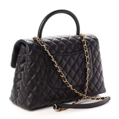 Chanel Caviar Quilted Medium Coco Handle Flap Black 3 of 10
