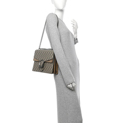 Gucci GG Supreme Monogram Medium Dionysus Shoulder Bag Taupe 2 of 10