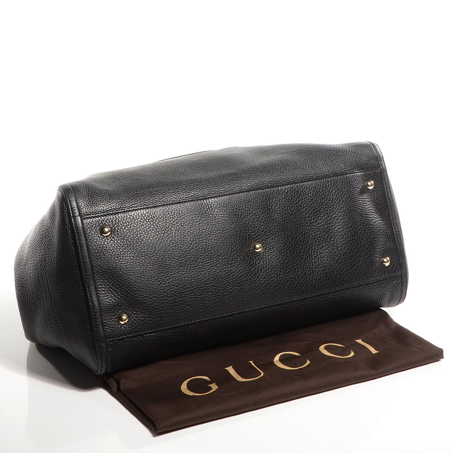 Pebbled Calfskin Large Soho Shoulder Bag Black