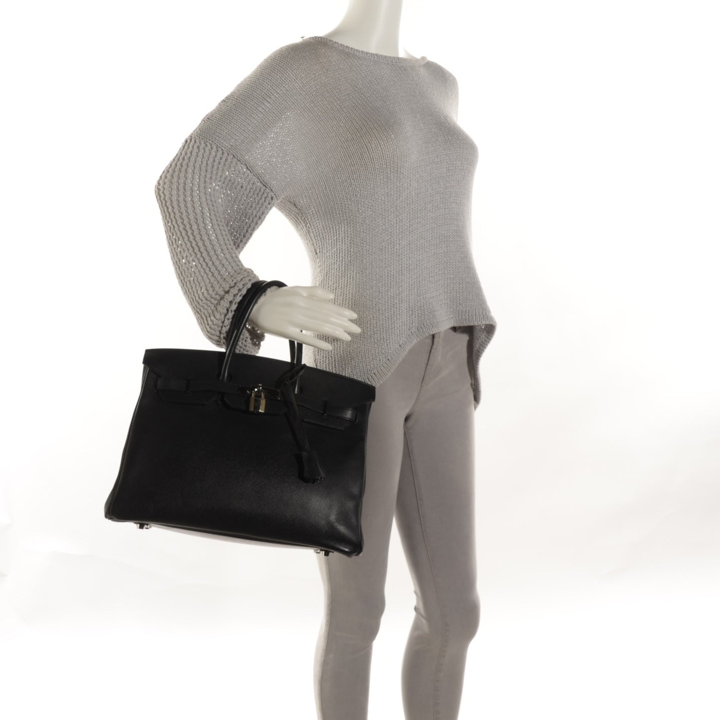 Epsom Birkin 35 Black