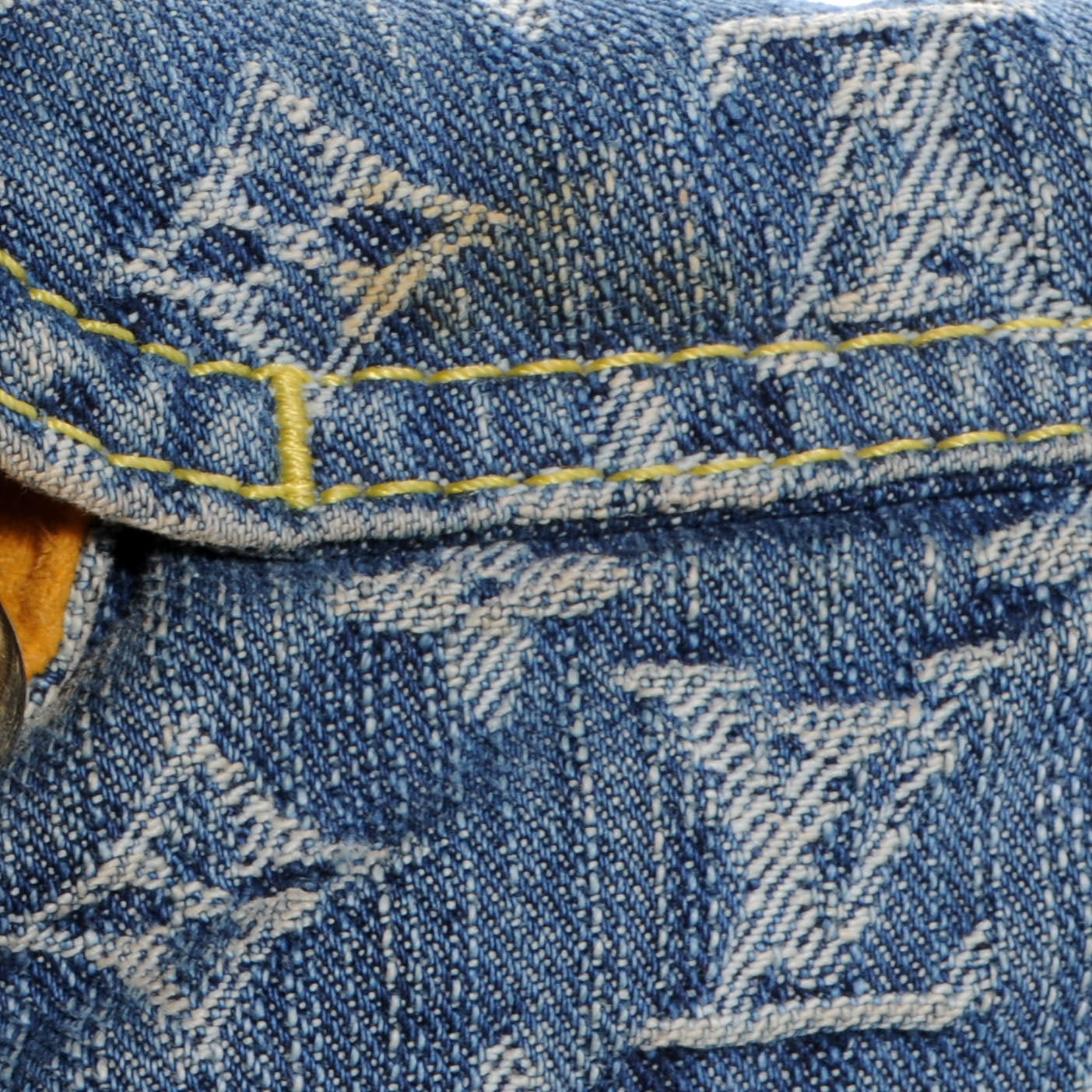 Monogram Denim Mini Pleaty Blue