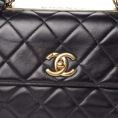 Chanel Lambskin Quilted Small Trendy CC Dual Handle Flap Bag Black 15 of 17