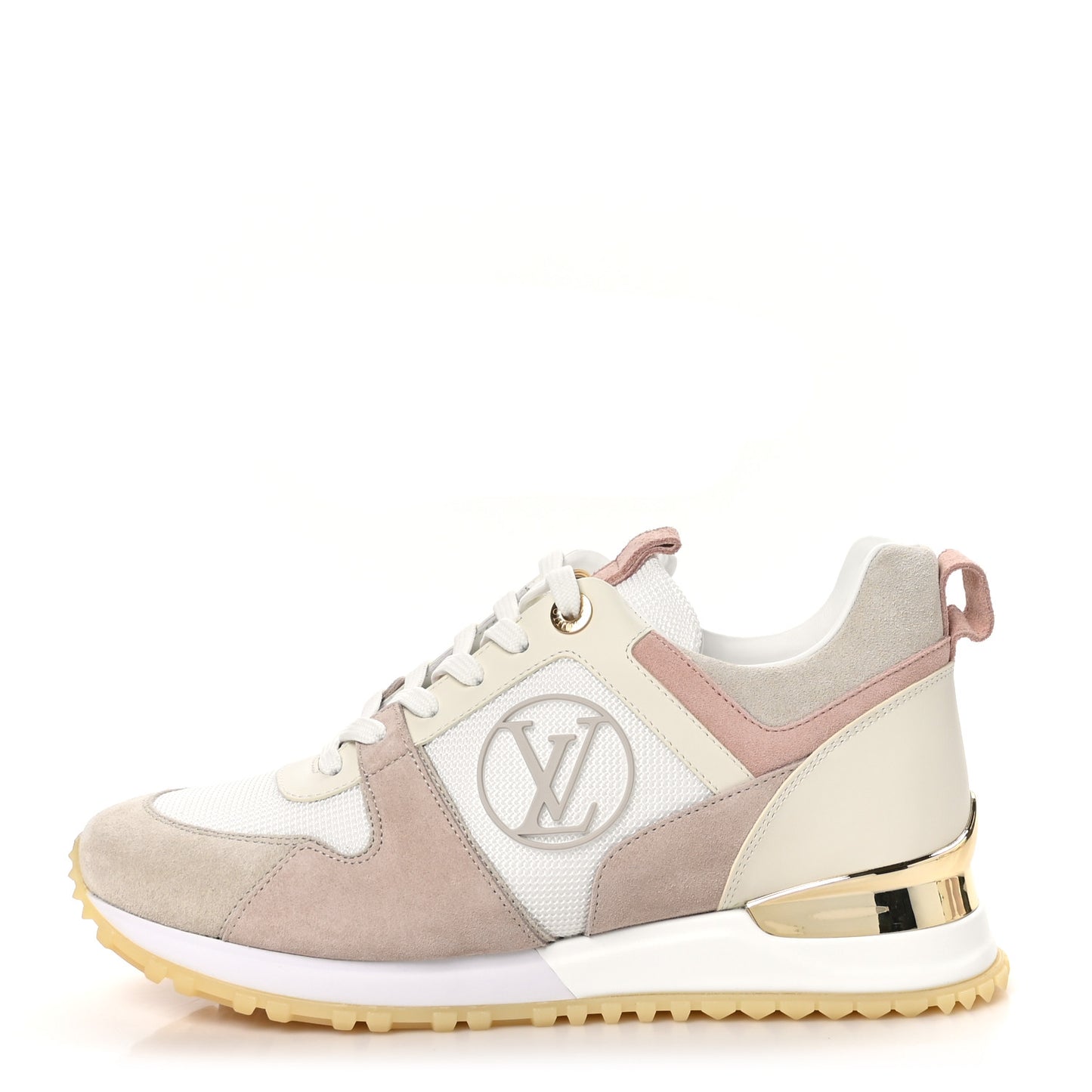 Suede Mesh Run Away Sneakers 38 White Grey