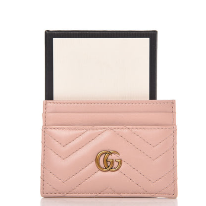 Gucci Calfskin Matelasse GG Marmont Card Holder Perfect Pink 8 of 8