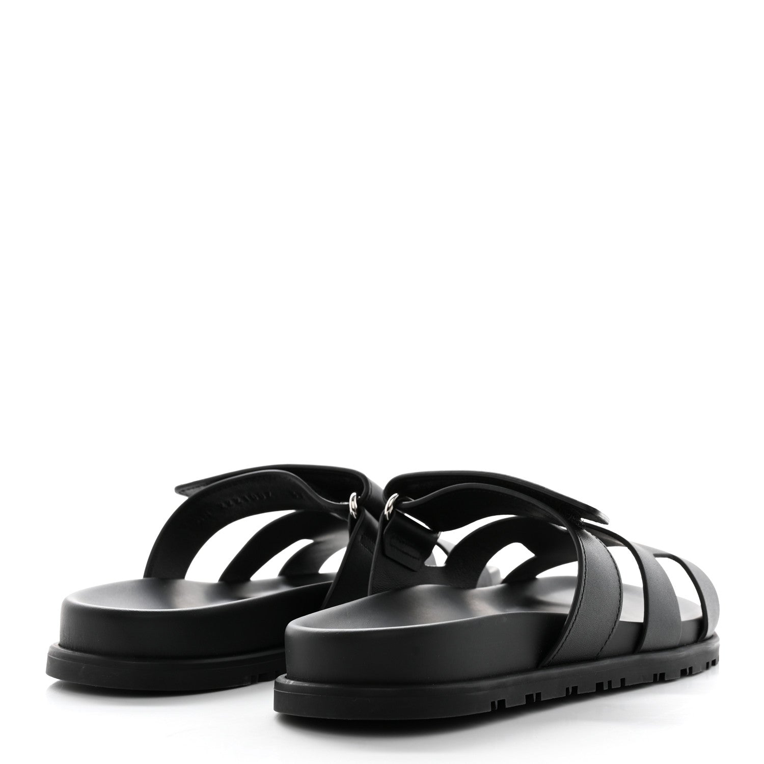 Hermes Calfskin Womens Chypre Sandals 37 Black 4 of 9