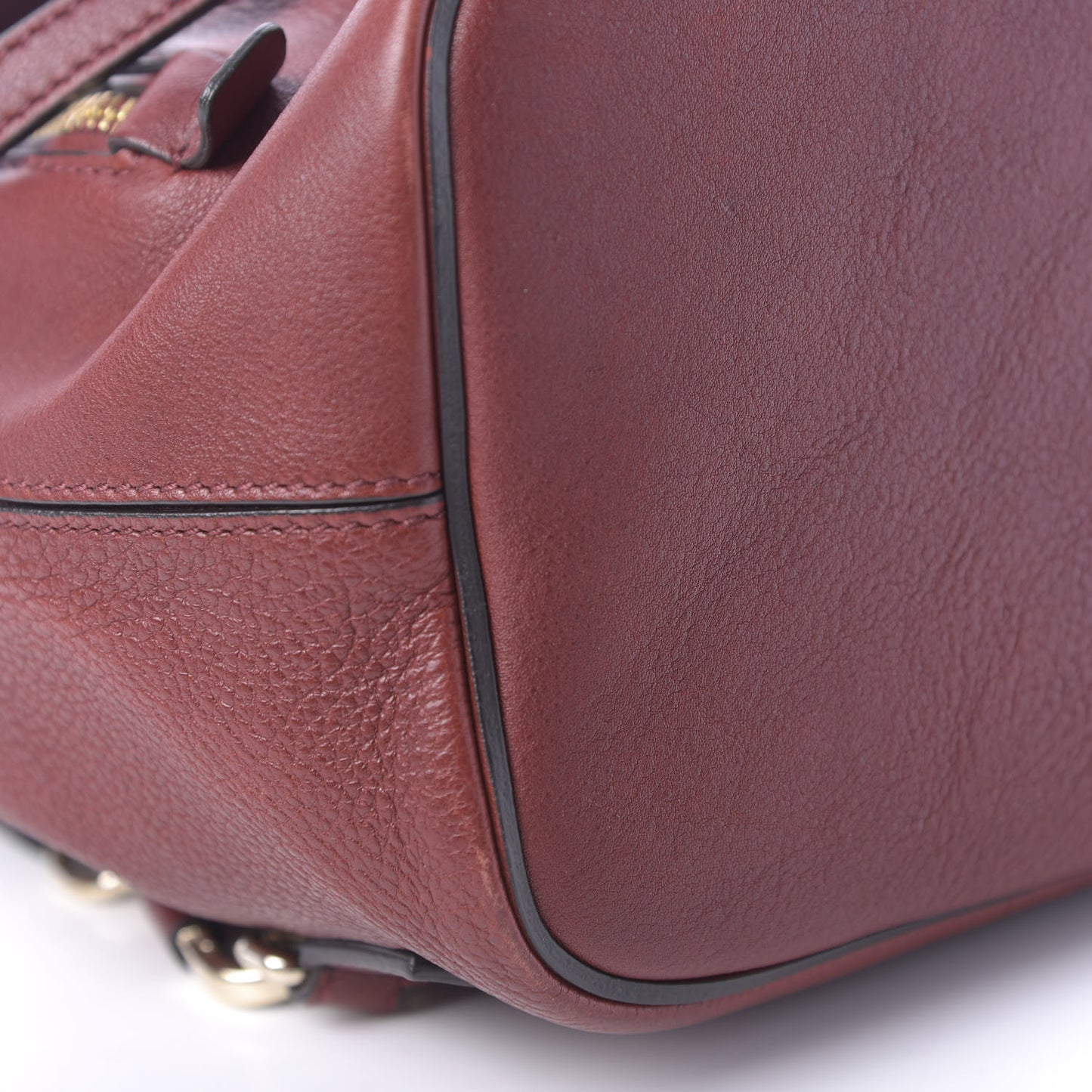 Suede Calfskin Medium Faye Backpack Sienna Red