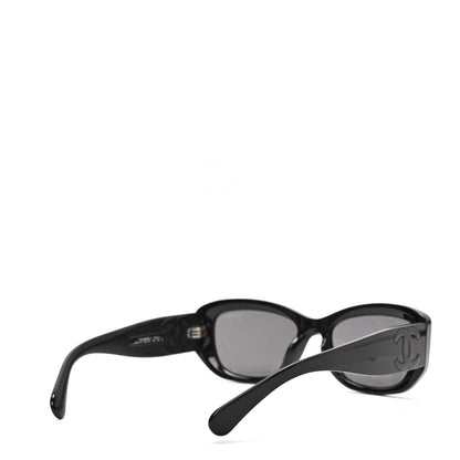 Chanel Acetate Rectangle Sunglasses 5493 Black 4 of 6