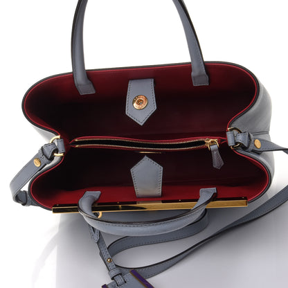 Fendi Vitello Dolce Petite 2Jours Tote Powder Ribes 4 of 10