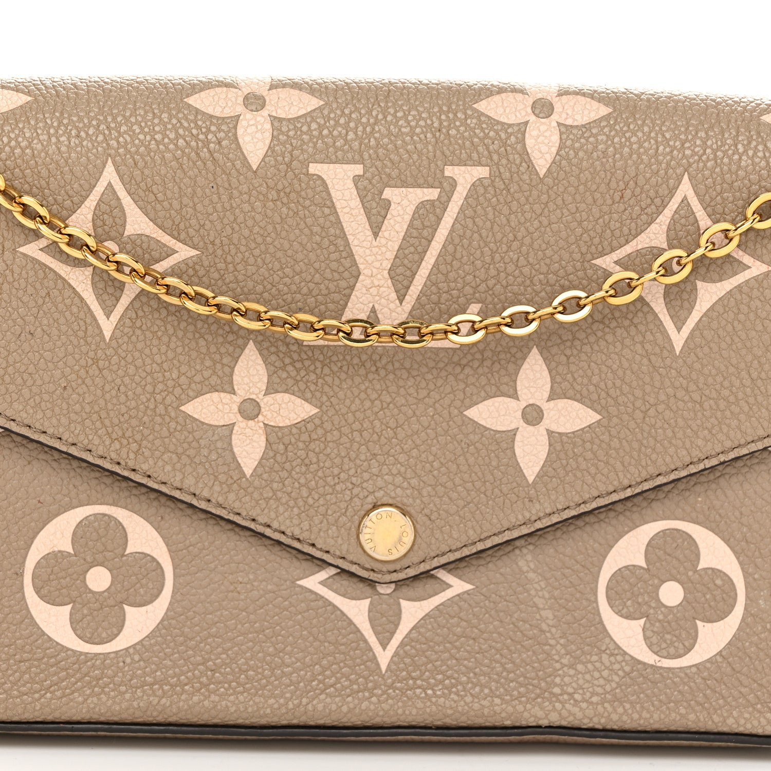 Louis Vuitton Empreinte Monogram Giant Felicie Pochette Tourterelle Creme 7 of 13