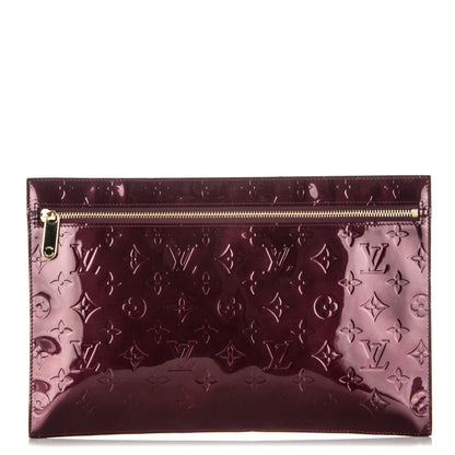 Louis Vuitton Vernis Pershing Square Clutch GM Rouge Fauviste 1 of 6