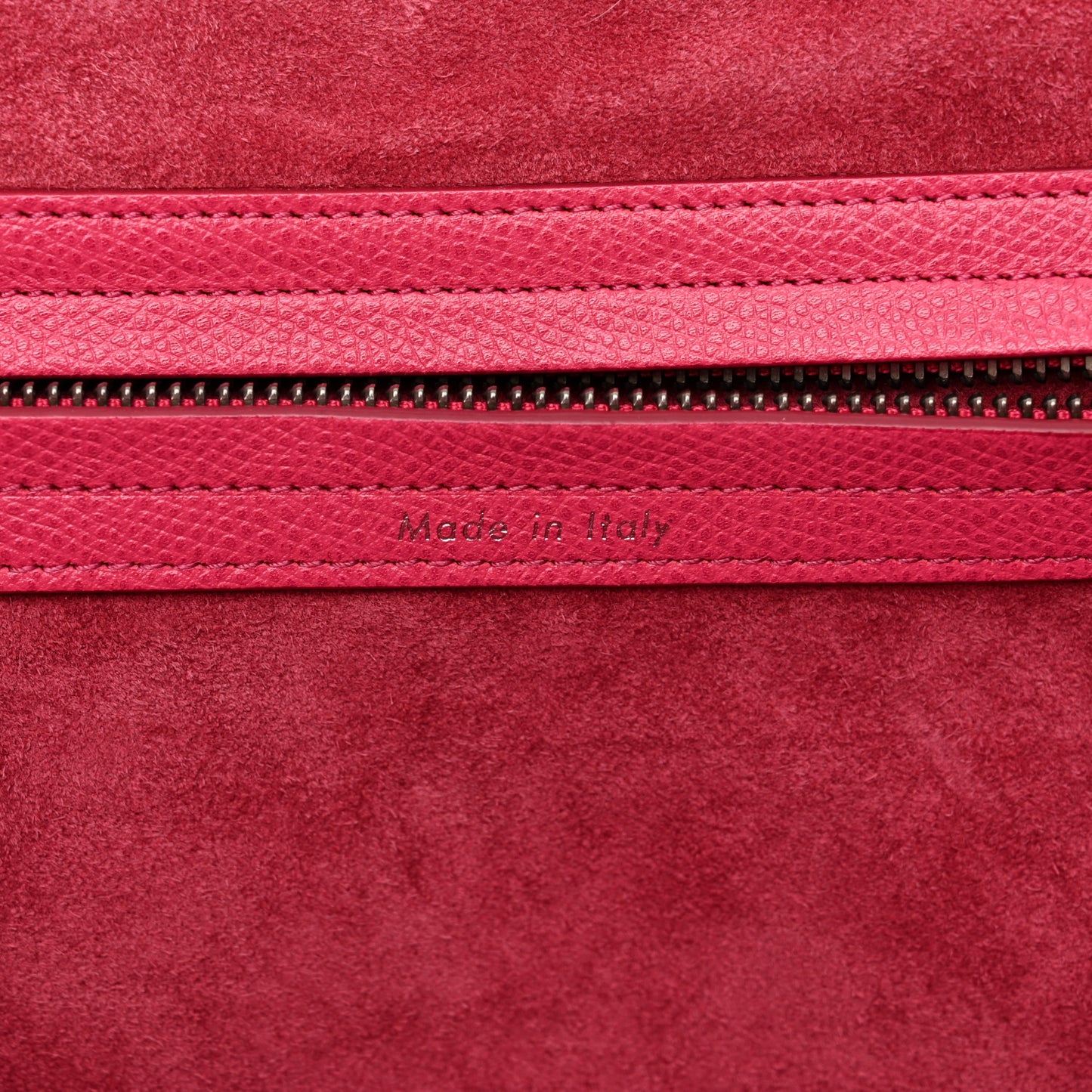 Grained Calfskin Medium Phantom Luggage Fuchsia