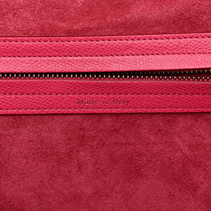 Celine Grained Calfskin Medium Phantom Luggage Fuchsia 6 of 16