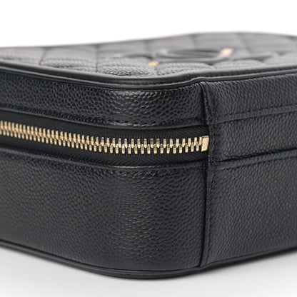 Chanel Caviar Quilted Medium CC Filigree Vanity Case Black 8 of 9