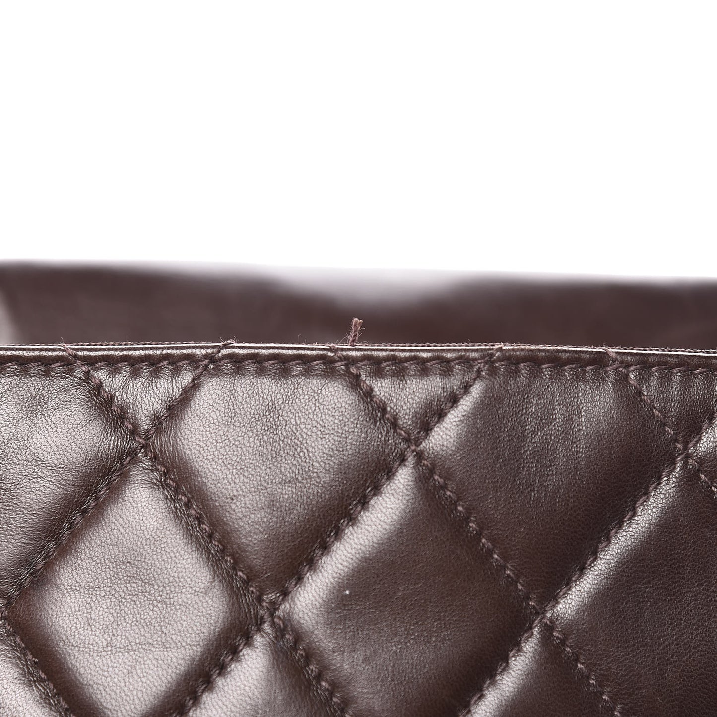 Lambskin Quilted Backpack Brown