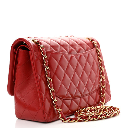 Chanel Lambskin Quilted Jumbo Double Flap Red 3 of 13