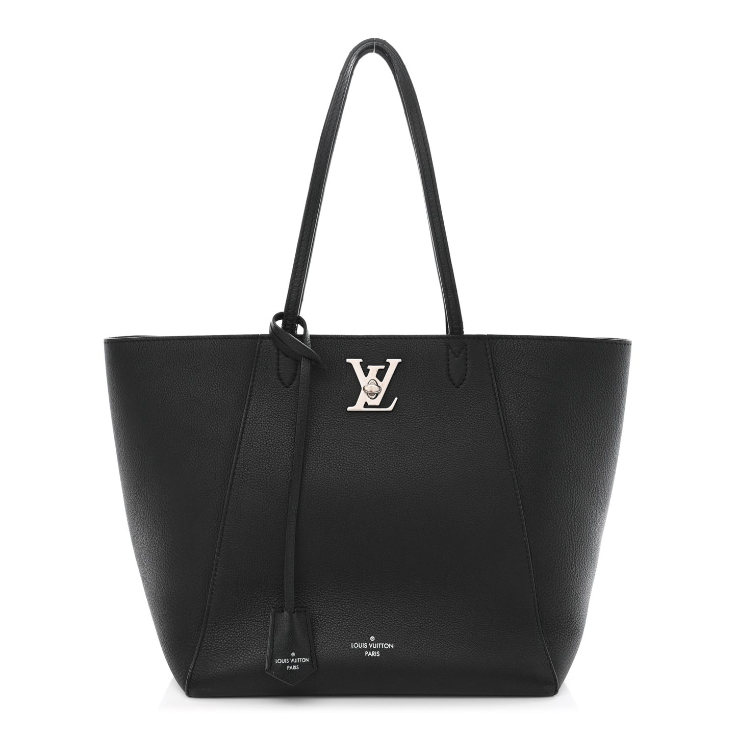 Calfskin Lockme Cabas Black
