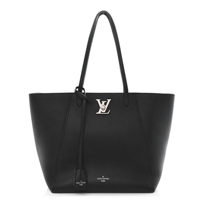 Louis Vuitton Calfskin Lockme Cabas Black 1 of 19
