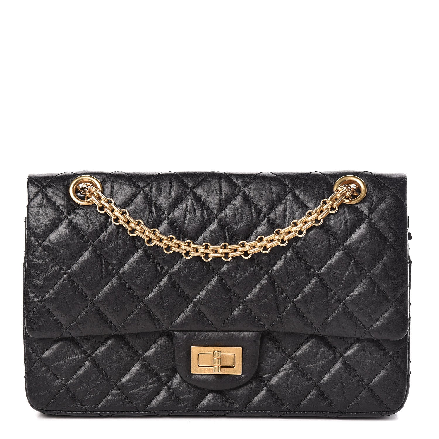 Chanel Aged Calfskin Quilted 2.55 Reissue 225 Flap Black 1 of 10