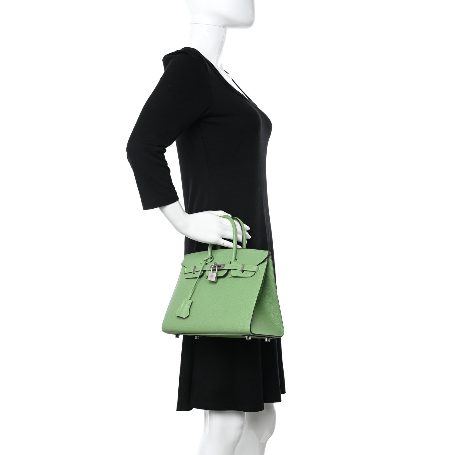 Hermes Epsom Birkin Sellier 25 Vert Criquet 2 of 11