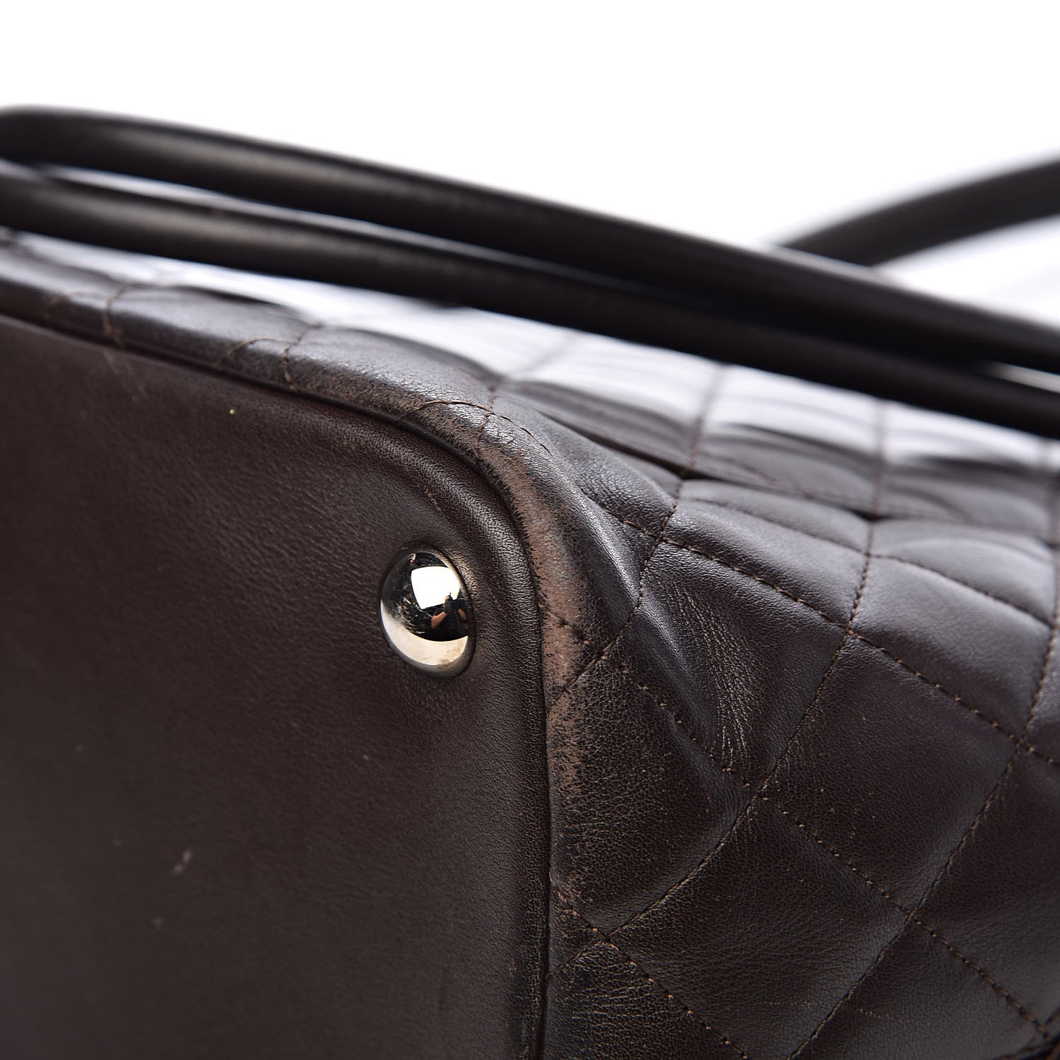 Chanel Calfskin Quilted Large Cambon Tote Brown 16 of 18