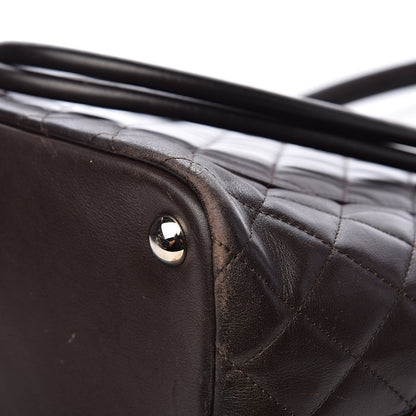Chanel Calfskin Quilted Large Cambon Tote Brown 16 of 18