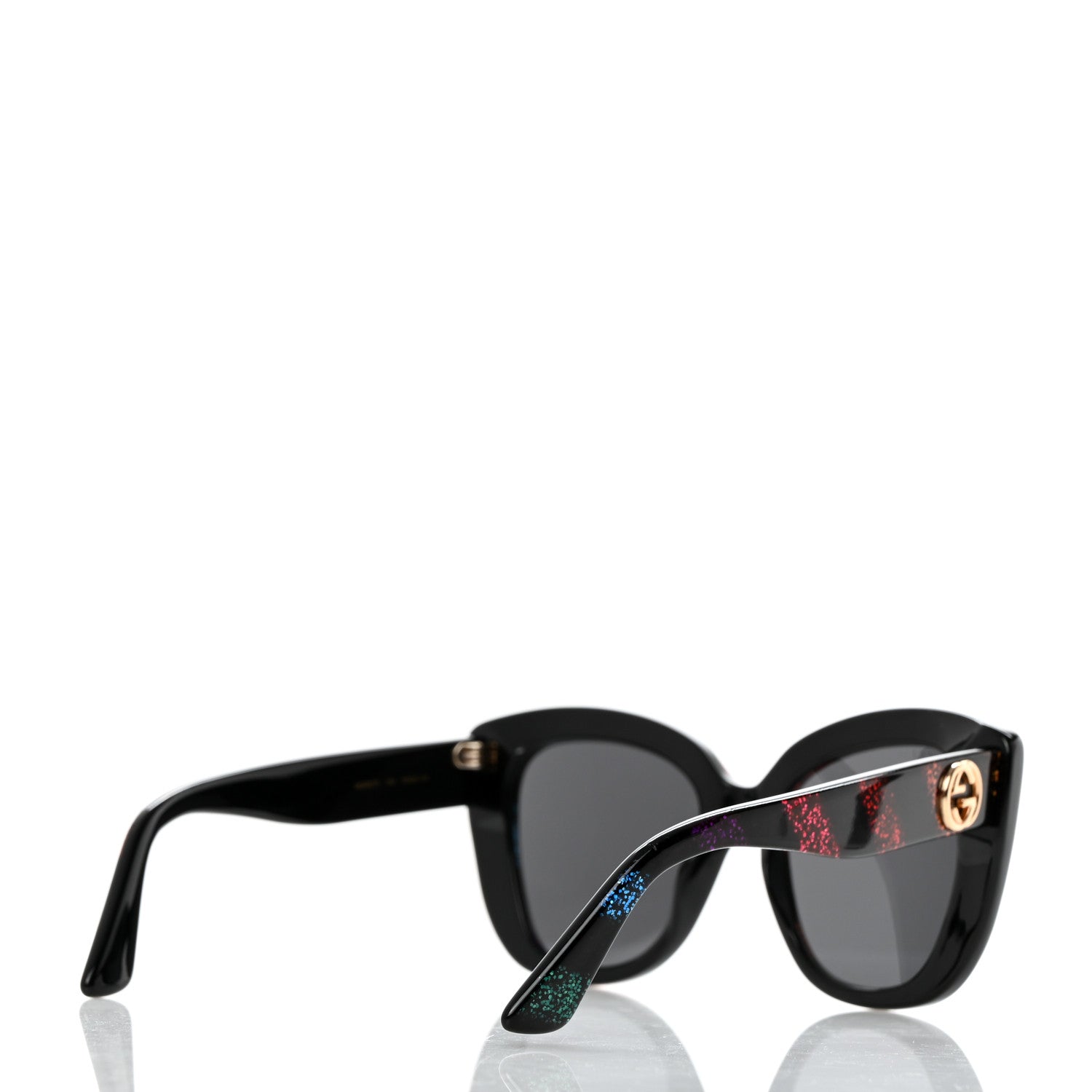 Gucci Acetate Glitter Sunglasses GG0327S Black 4 of 8
