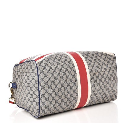 Gucci GG Plus Monogram Large Sloaney Union Jack British Flag Boston Duffle Tote Blue 16 of 24