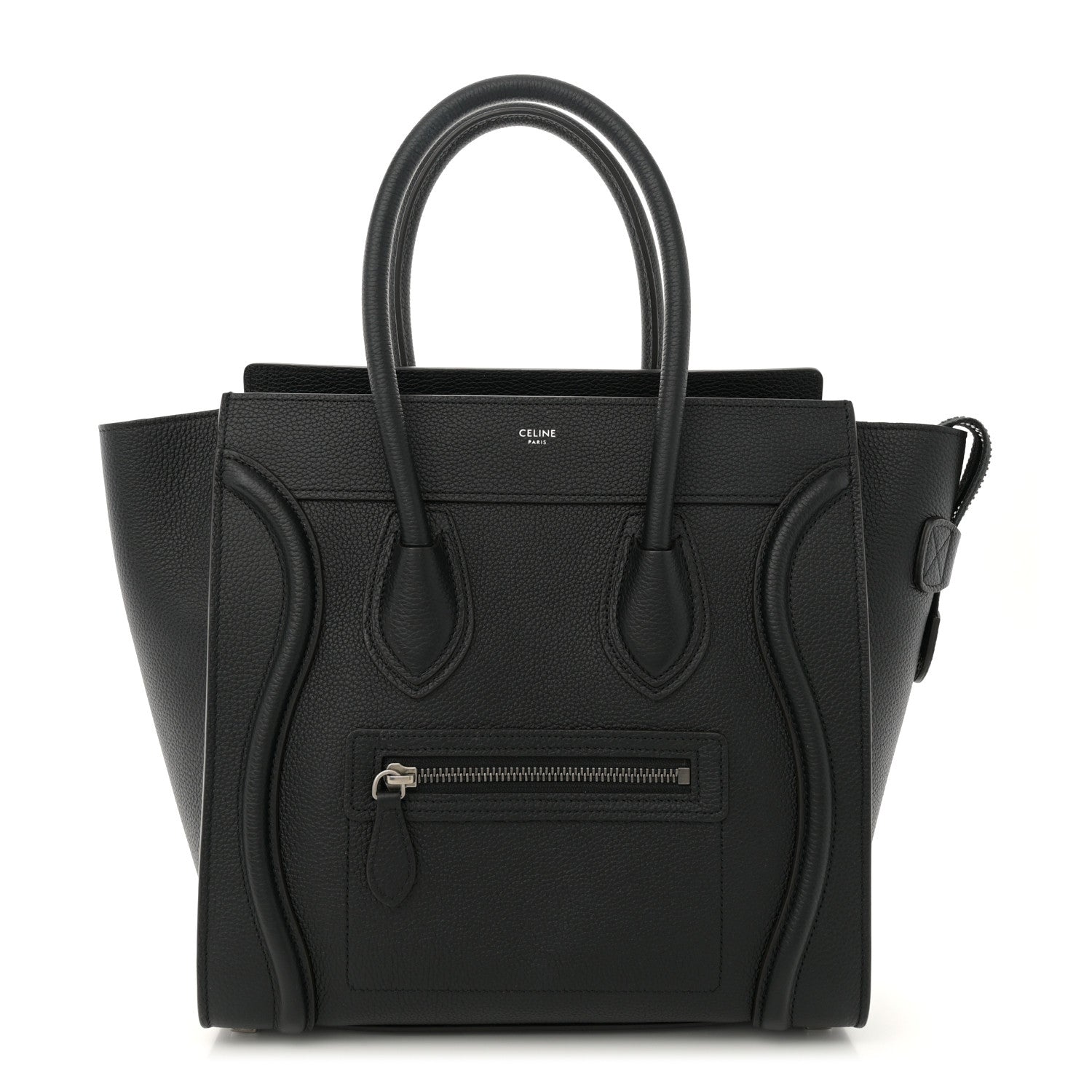 Celine Drummed Calfskin Micro Luggage Black 1 of 12