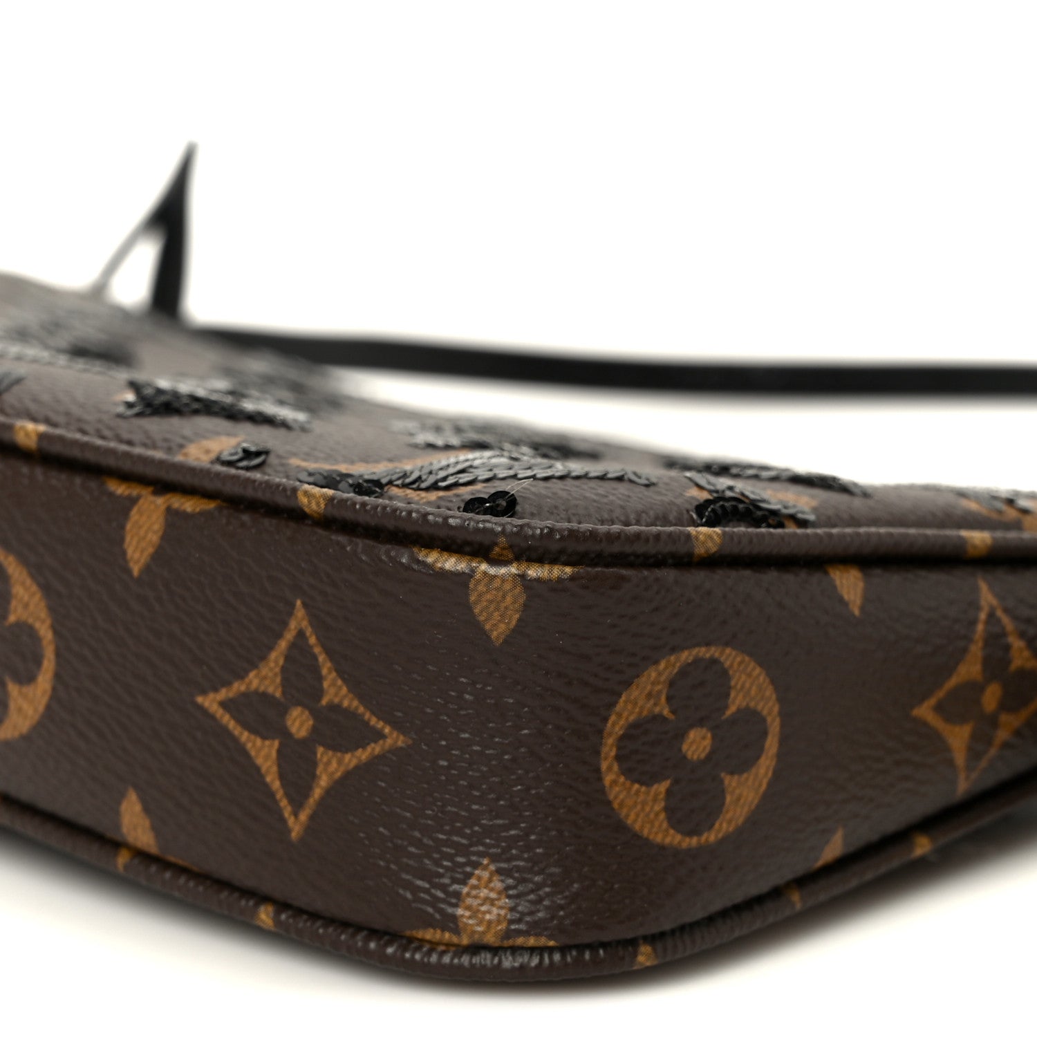 Louis Vuitton Monogram Sequins Pochette Accessories Black 8 of 9
