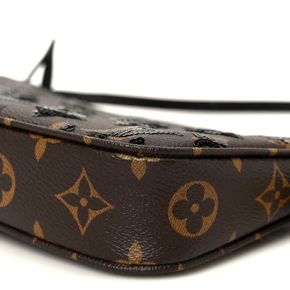 Louis Vuitton Monogram Sequins Pochette Accessories Black 8 of 9