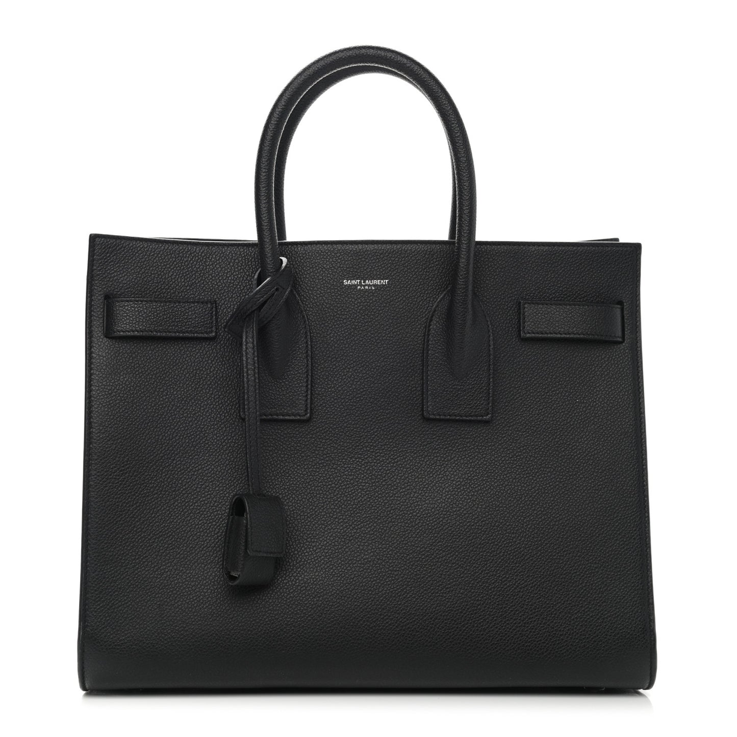 Grained Calfskin Small Sac De Jour Black