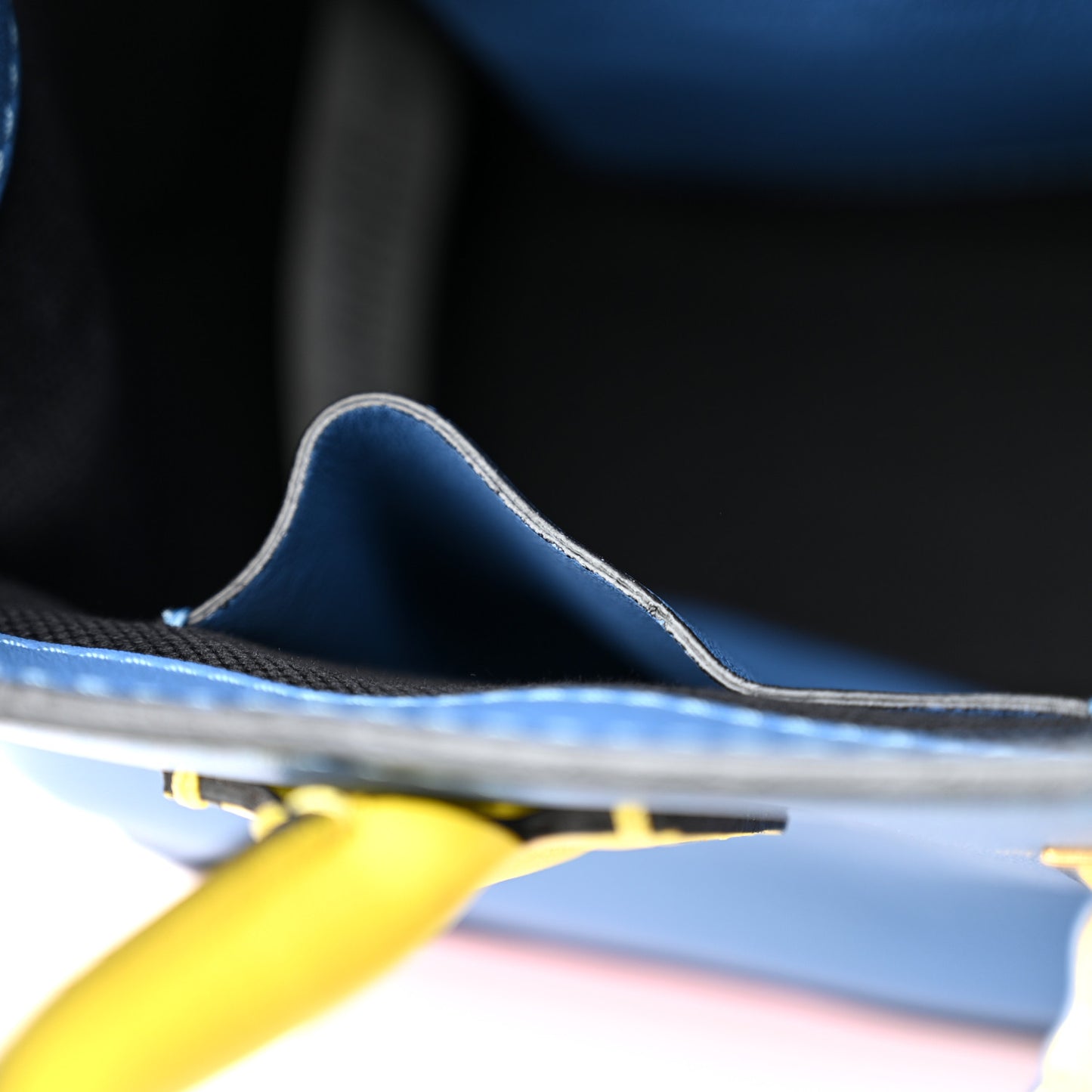 Calfskin Medium Palazzo Empire Bag Blue Pink Yellow