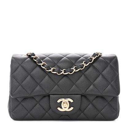 Chanel Caviar Quilted Mini Rectangular Flap Dark Grey 1 of 11