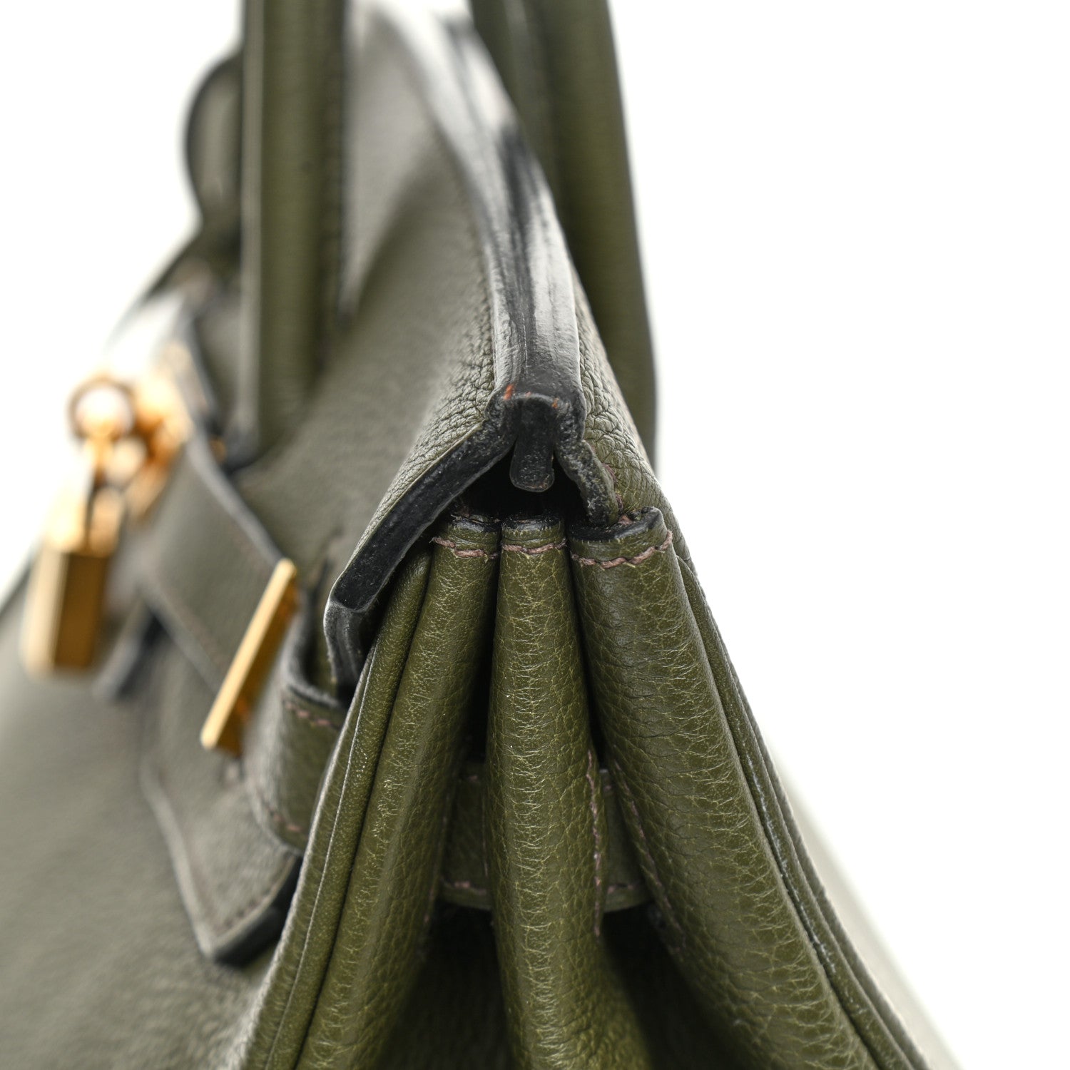 Hermes Taurillon Clemence Birkin 35 Vert Veronese 14 of 17