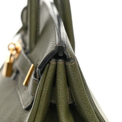 Hermes Taurillon Clemence Birkin 35 Vert Veronese 14 of 17