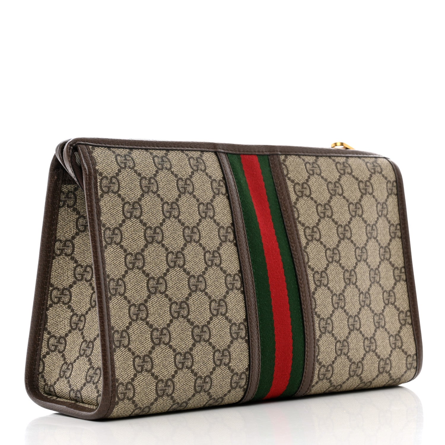 Gucci GG Supreme Monogram Web Ophidia GG Toiletry Case Beige New Acero 3 of 6
