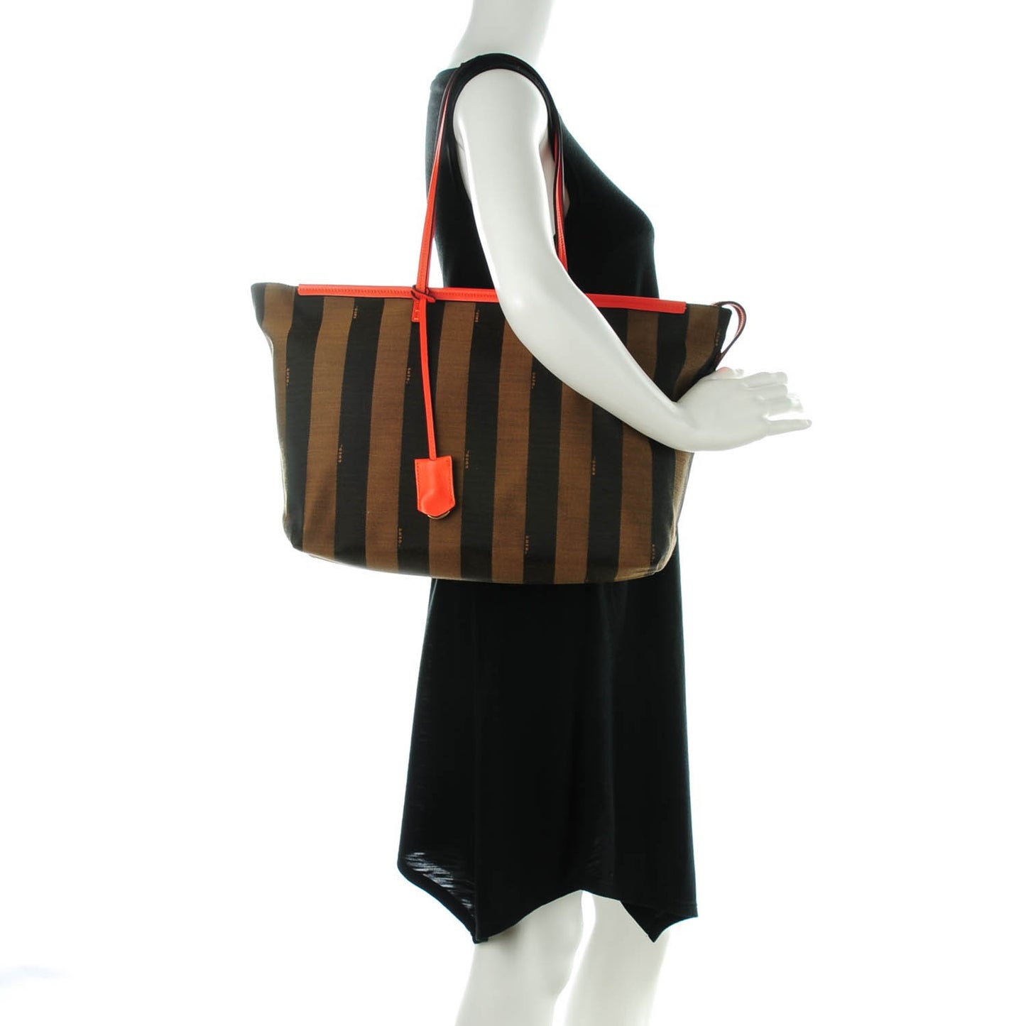 Pequin Vitello Roll Tote Tobacco Papavero
