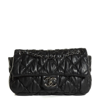 Chanel Calfskin Small Bubble Quilt Flap Bag Black 1 of 7