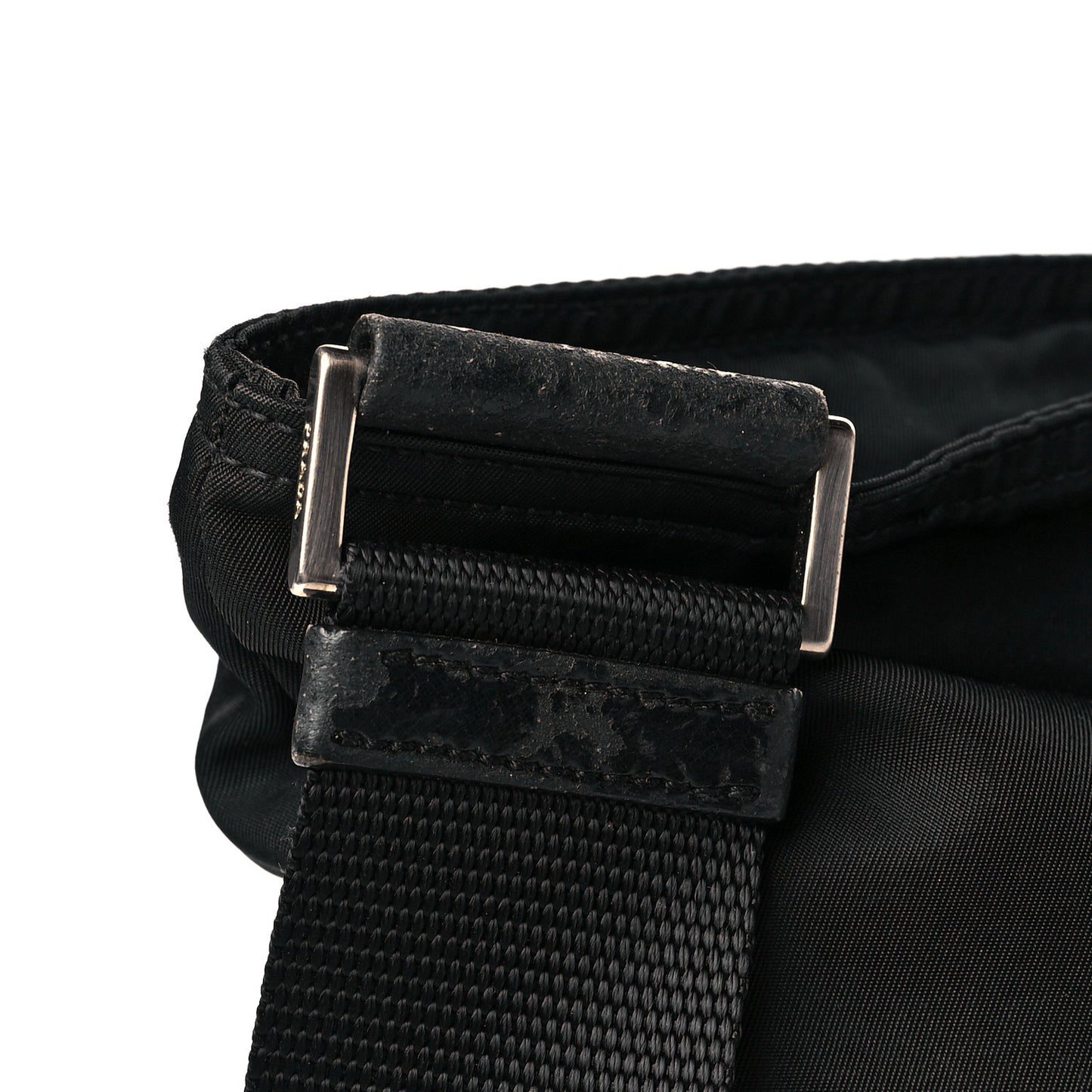 Nylon Vela Flat Messenger Bag Black