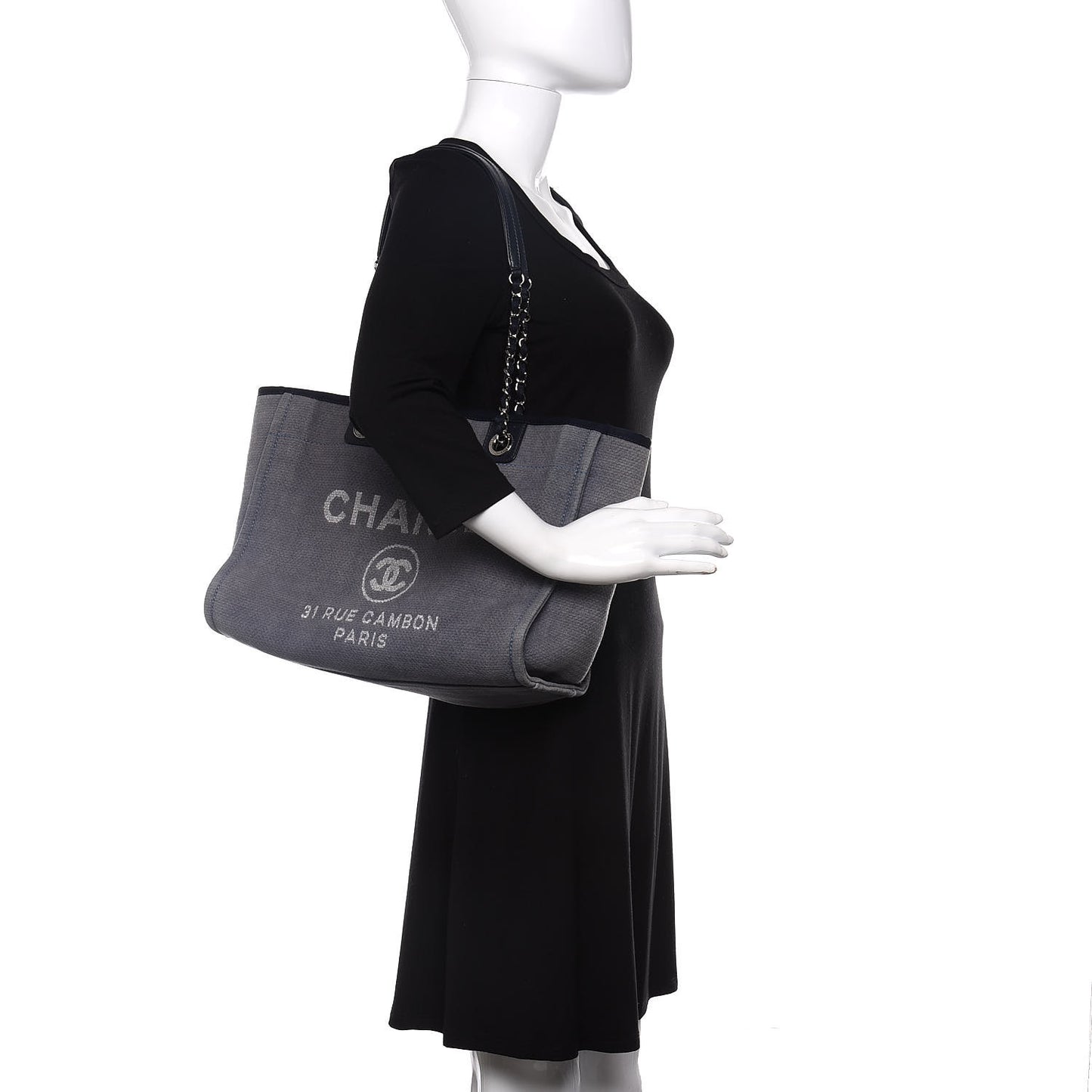 Canvas Small Deauville Tote Grey