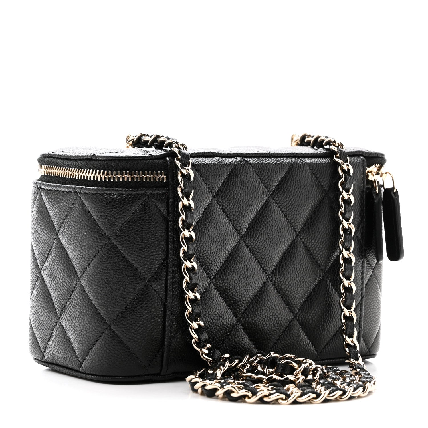 Chanel Caviar Quilted Small Vanity Case With Chain Black 3 of 10