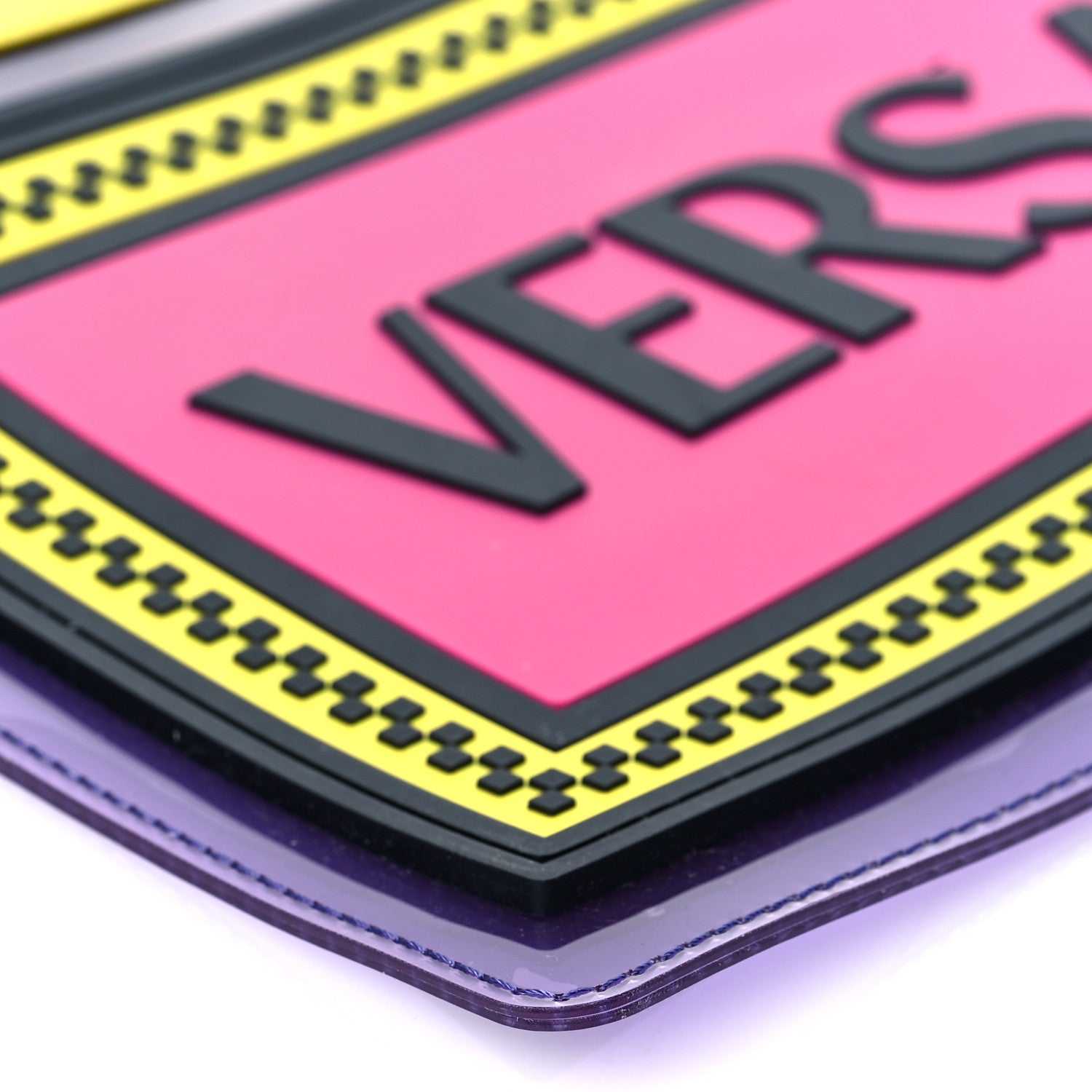 Versace Vinyl Rubber Calfskin 90s Logo Pouch Multicolor 7 of 8