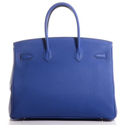 Hermes Togo Birkin 35 Bleu Electrique 4 of 29