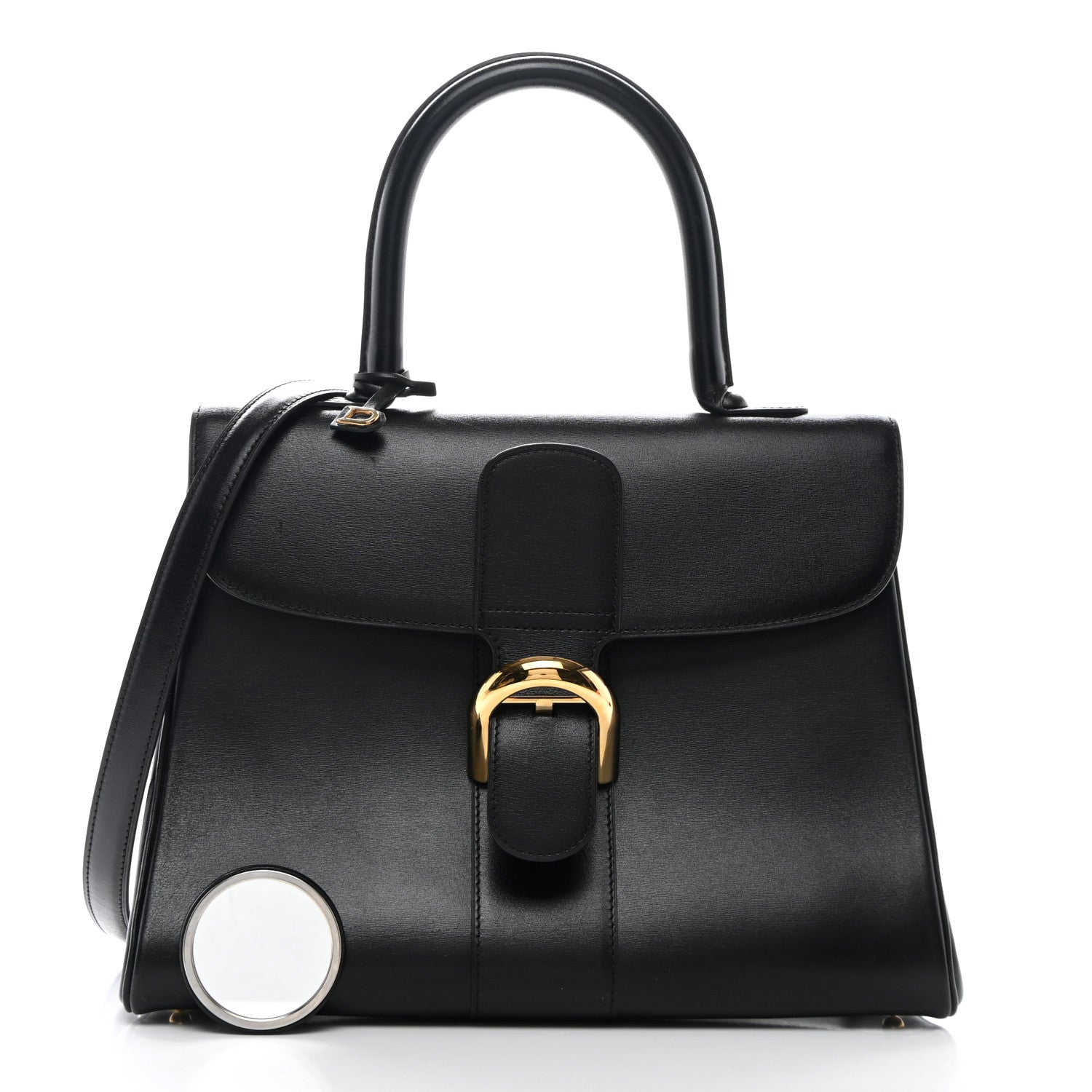 Delvaux Box Calfskin MM Brillant Satchel Black 3 of 10