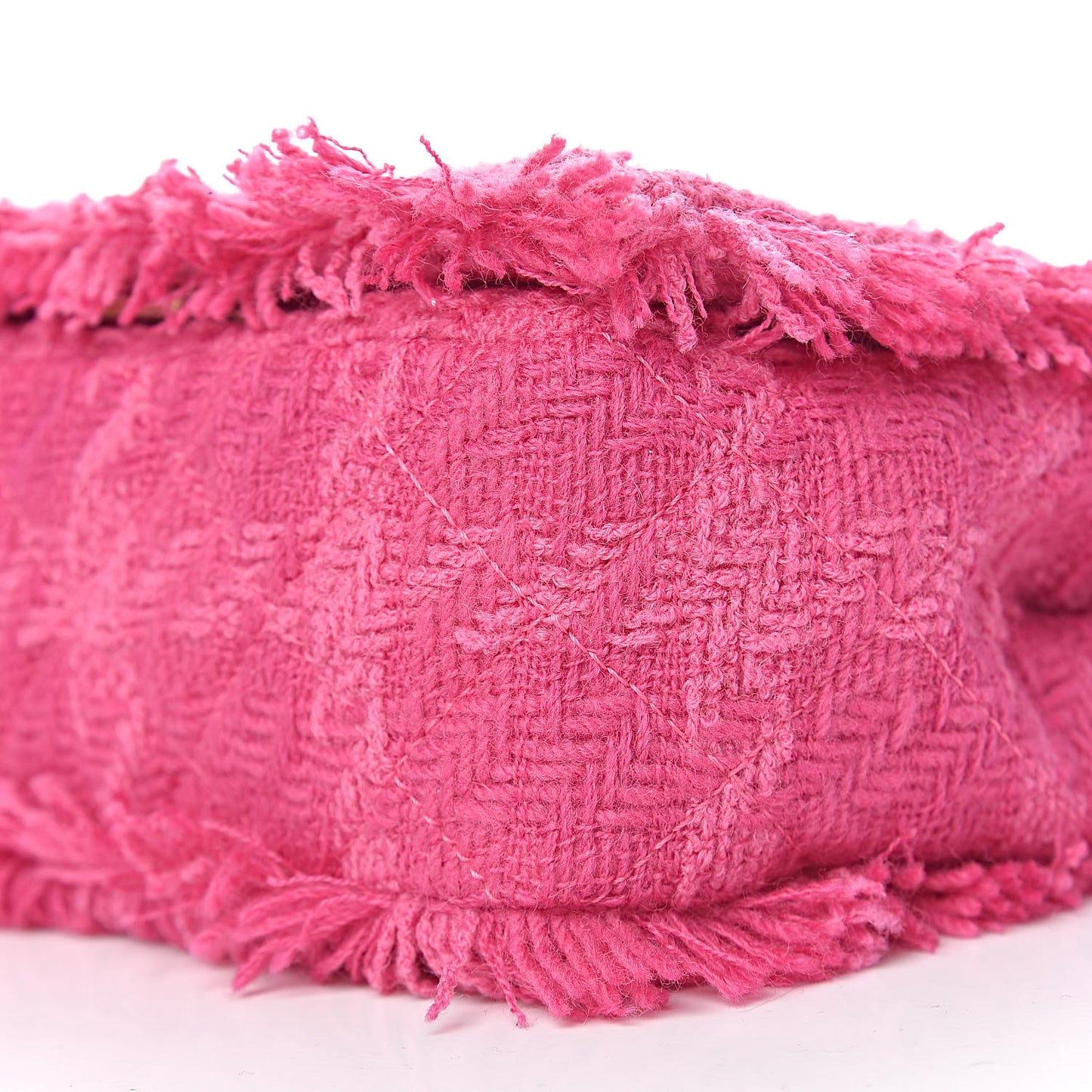 Wool Tweed Giant Logo Flap Bag Pink