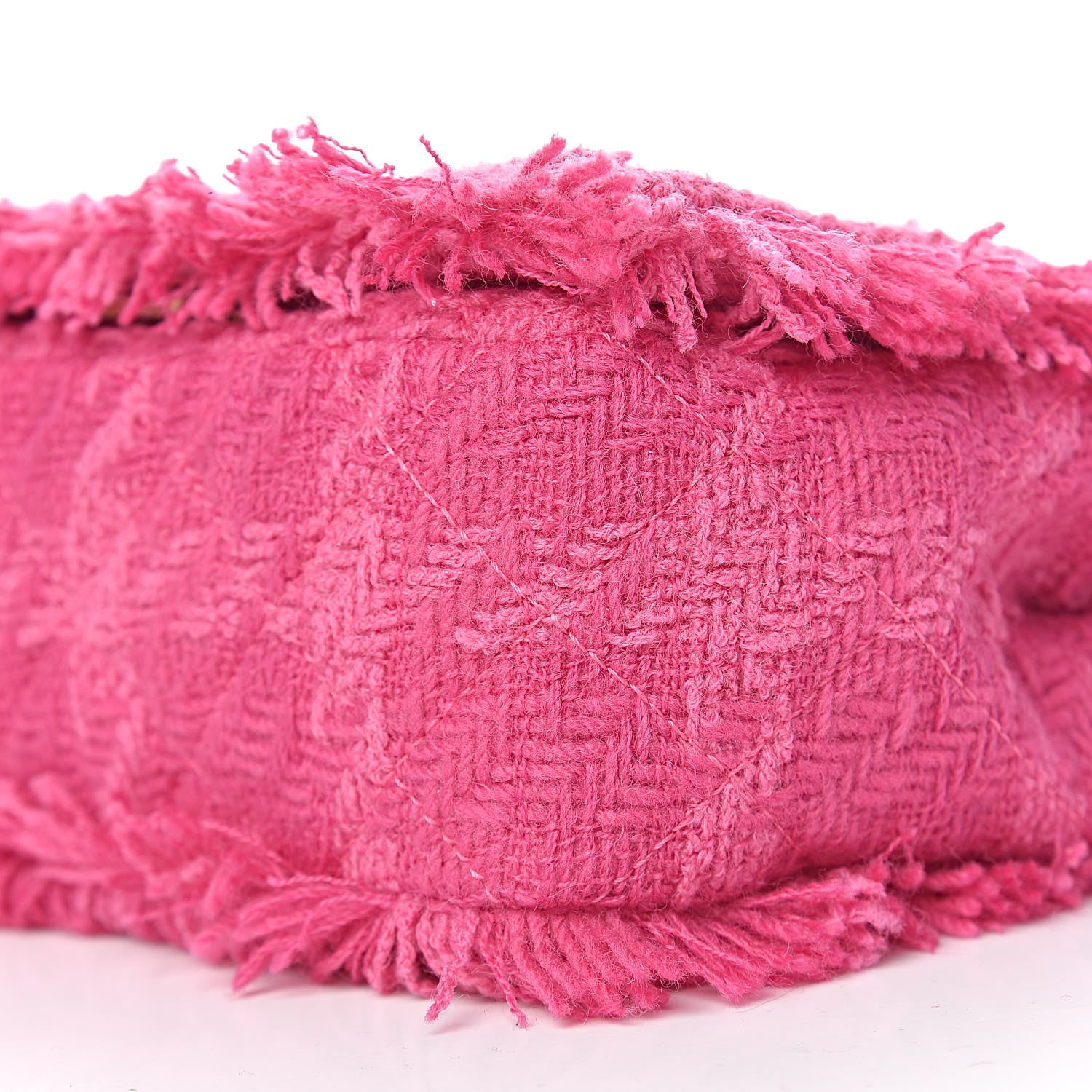 Chanel Wool Tweed Giant Logo Flap Bag Pink 9 of 10