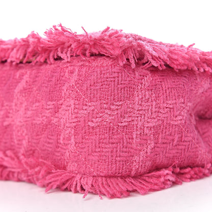 Chanel Wool Tweed Giant Logo Flap Bag Pink 9 of 10